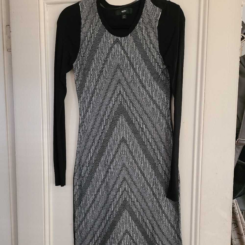 Black grey sweater dress nwot